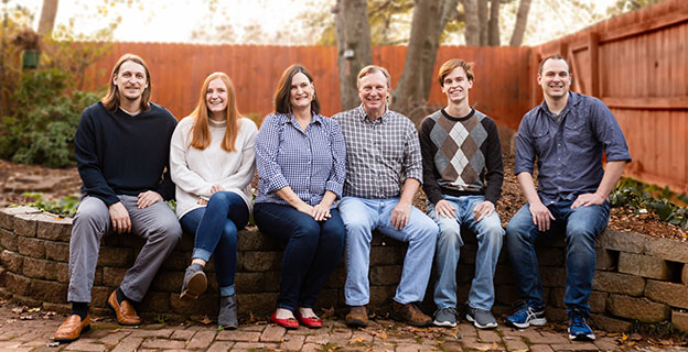 Keith Higgins and his family